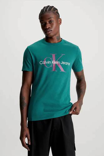 CK Jeans ανδρικό T-shirt με logo print Slim Fit - J30J320806 Πράσινο XL